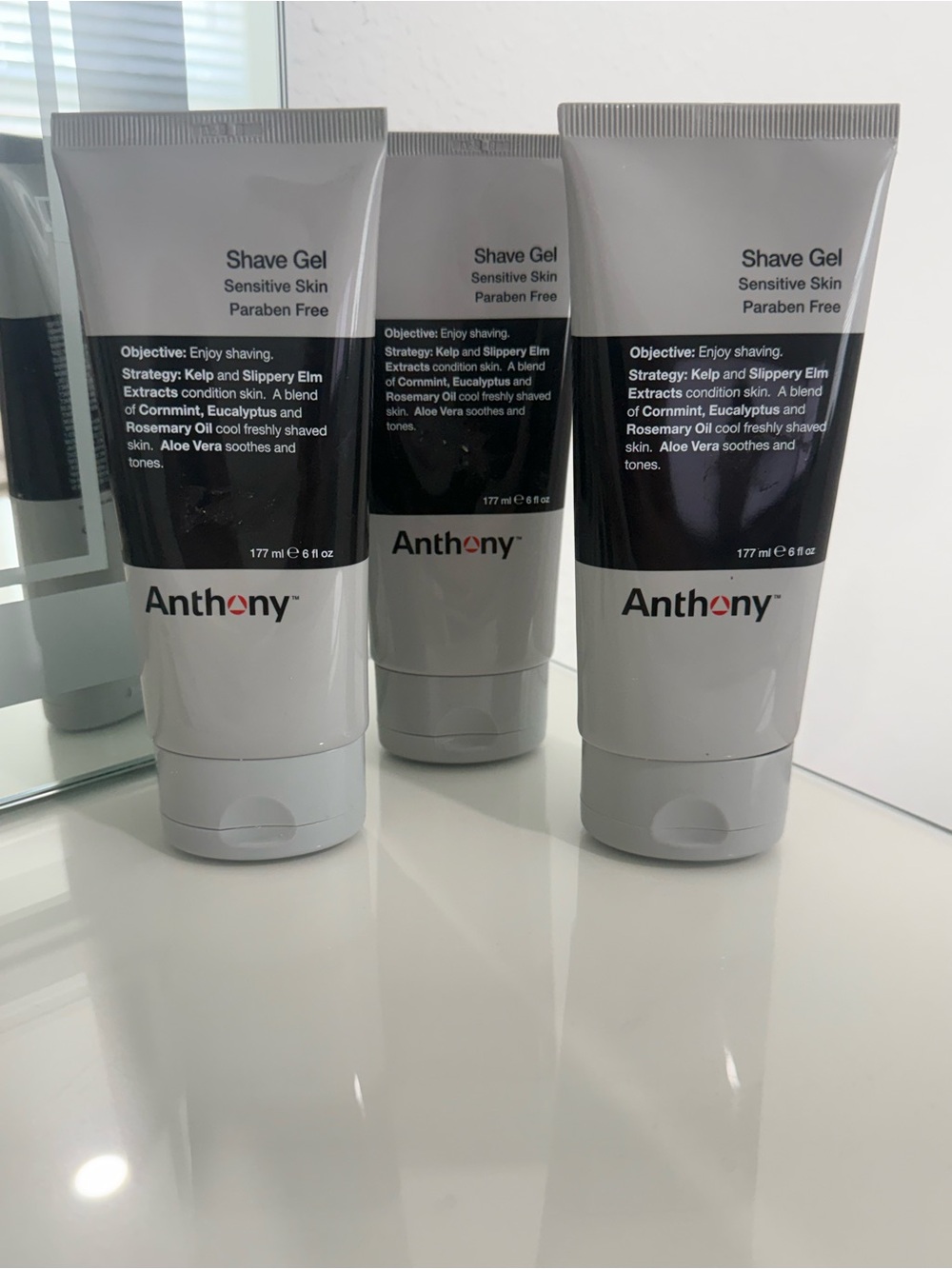 Nwt Anthony Shave Gel for Sensitive Skin set 3